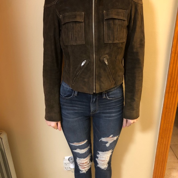 Fall jacket- brown suede. Good condition. - Picture 2 of 6